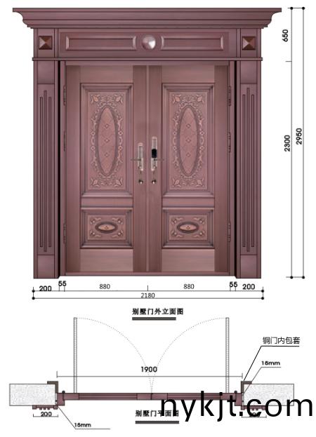 别墅铜门设计图纸 别墅铜门设计图纸