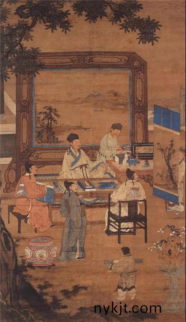 玩古图轴-杜堇  玩古图轴-杜堇