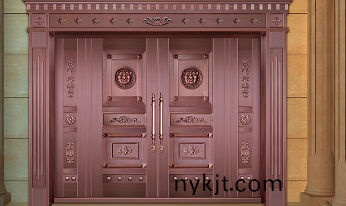 曲江航天新城别墅区铜门案例 曲江航天新城别墅区铜门案例