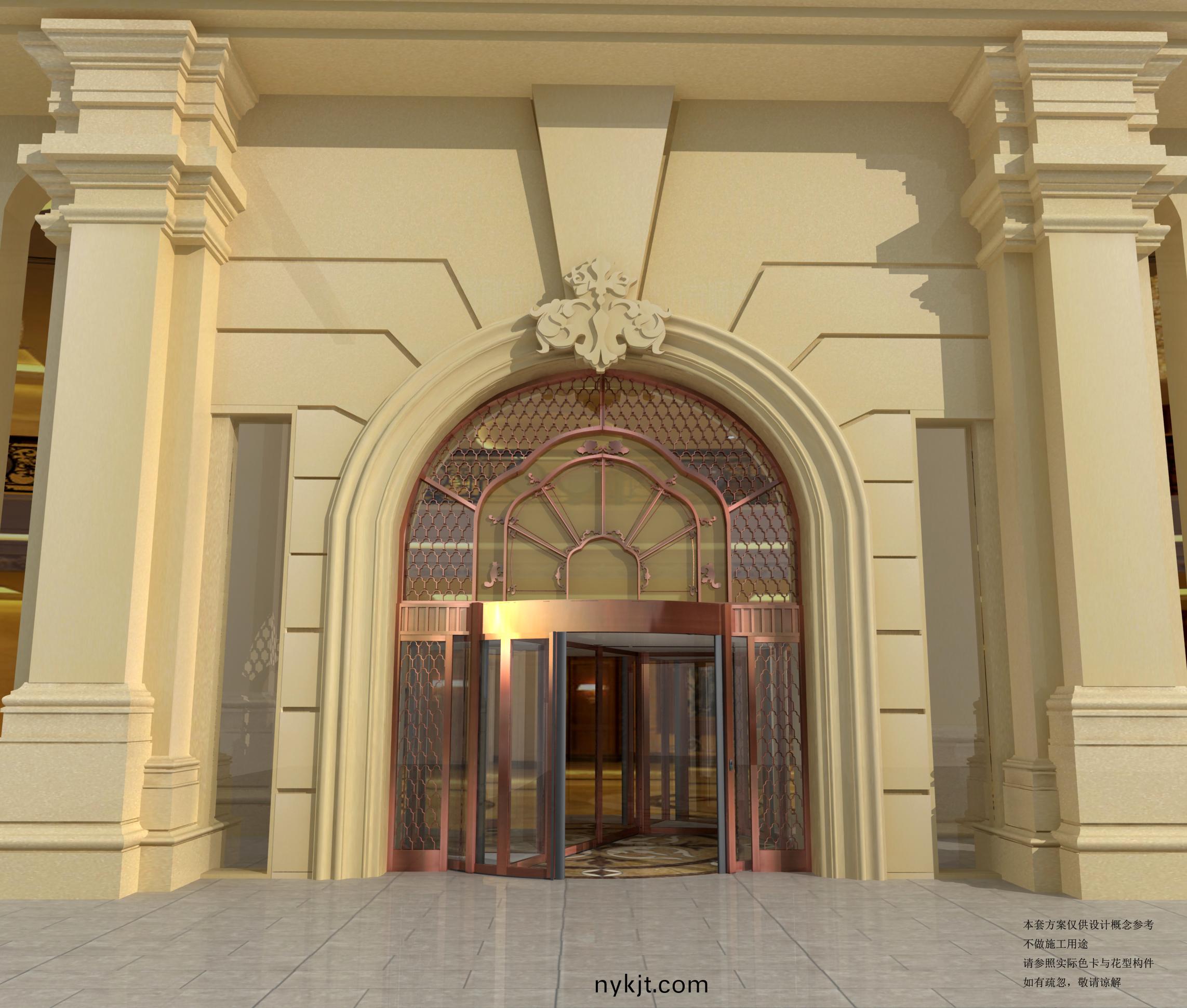 02-银行两翼旋转门