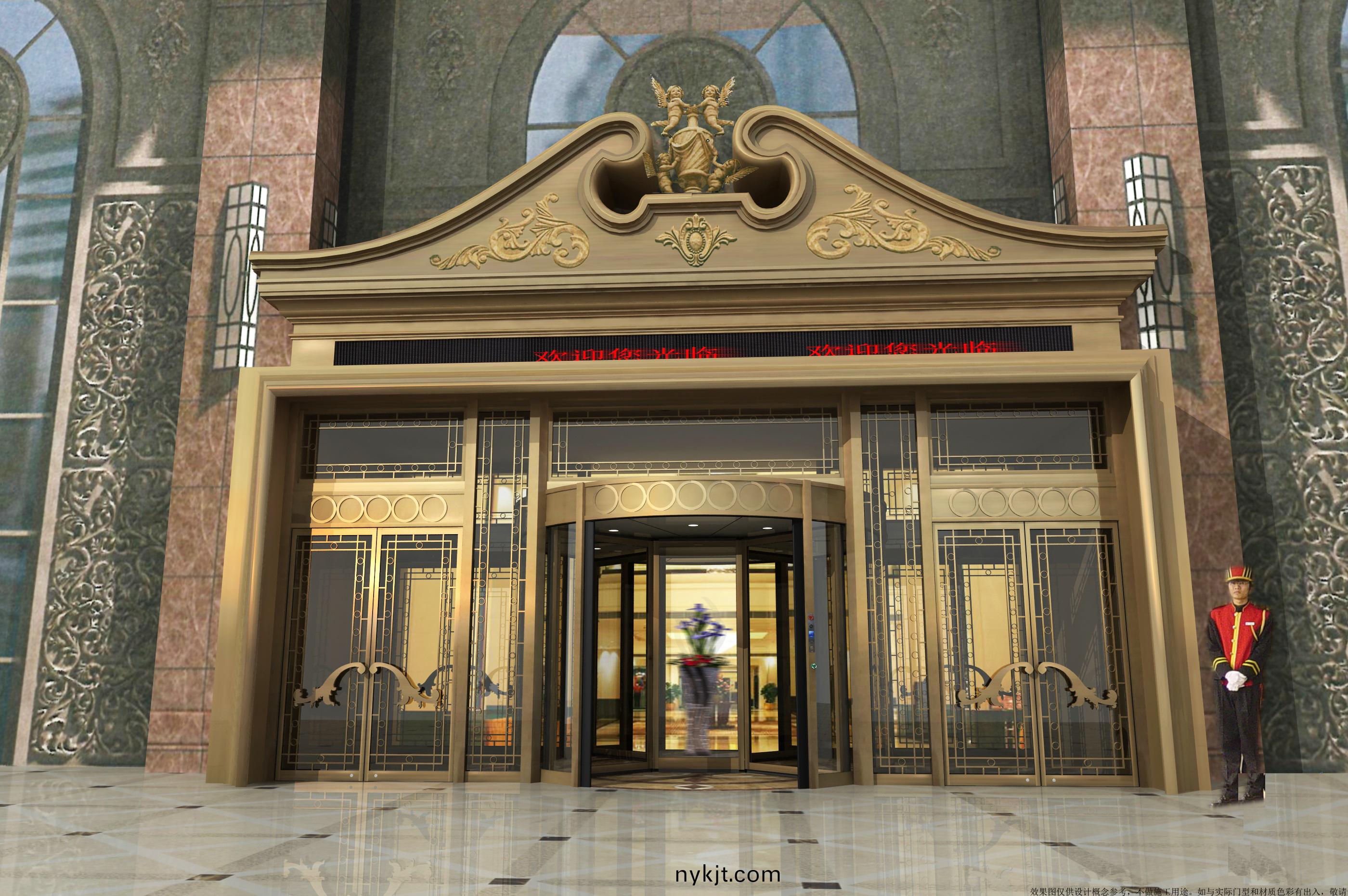 【陕西旋转门】天卓牌三翼（带展箱）自动旋转门