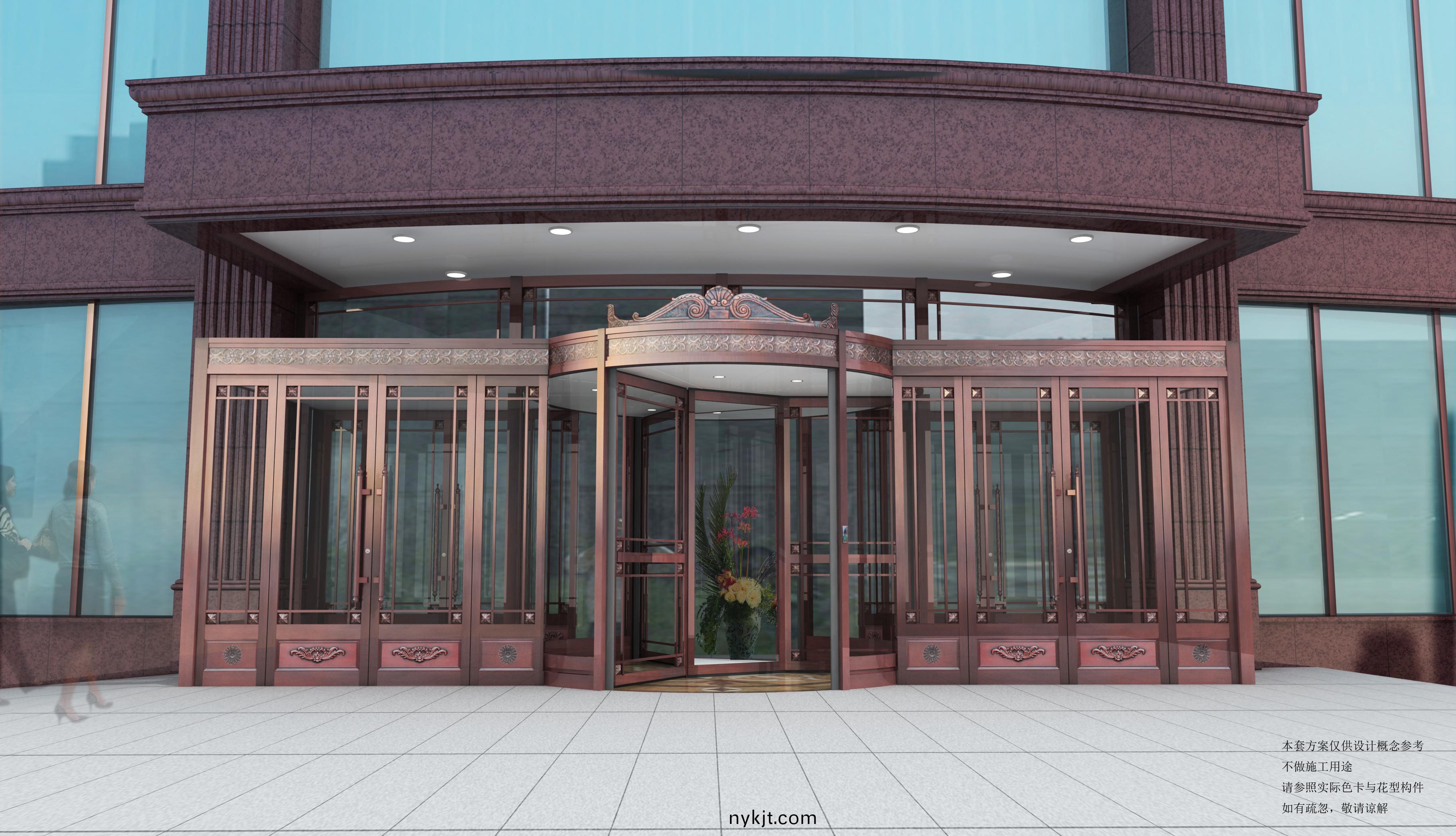 【陕西旋转门】天卓牌三翼（带展箱）自动旋转门