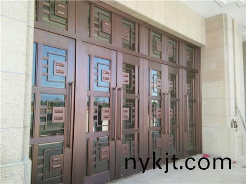 办公大楼玻璃铜门