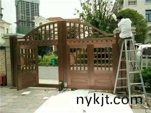 庭院对开电动铜门