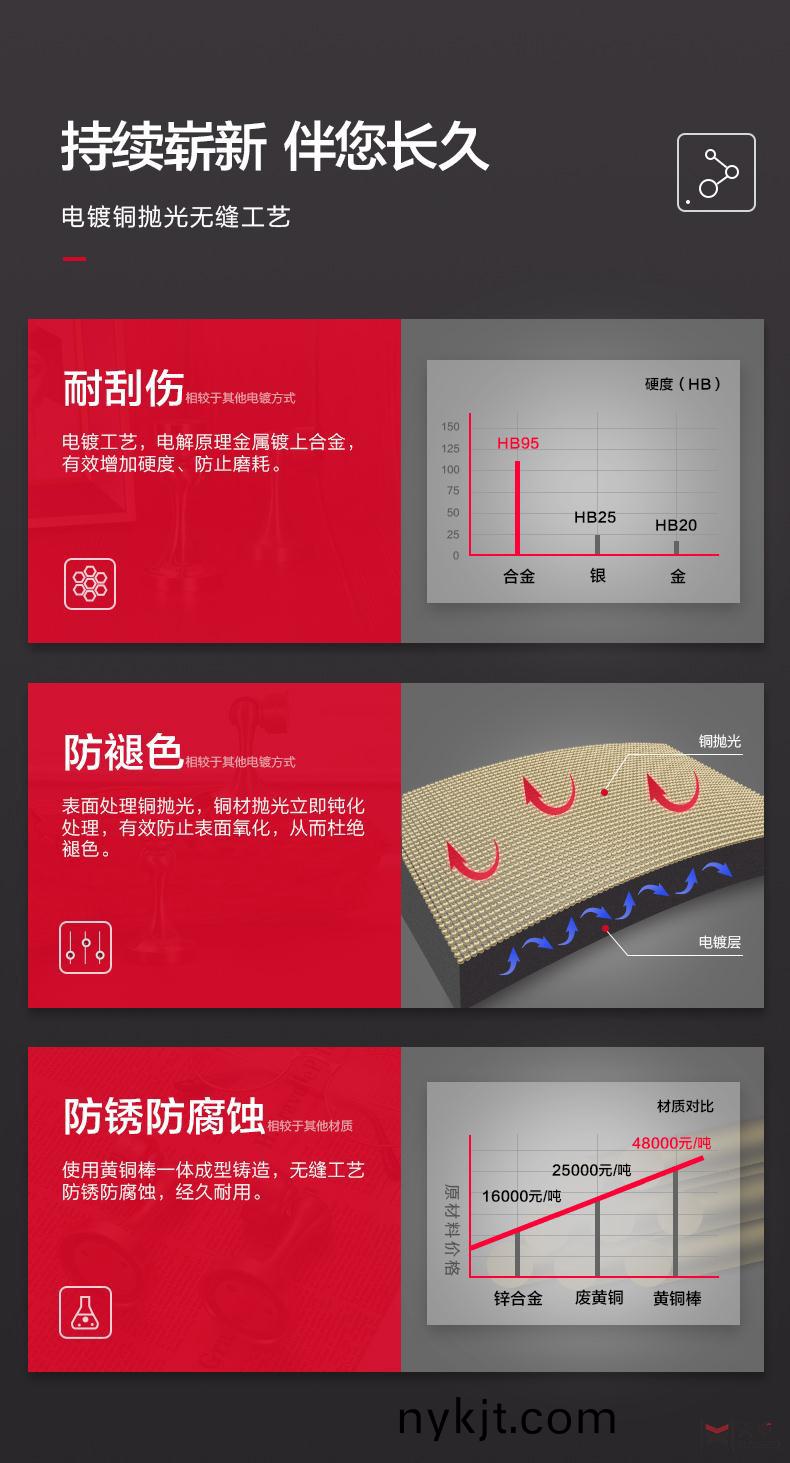 海福乐纯铜门吸