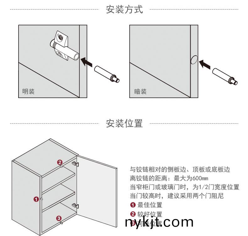 海福乐柜门消声器