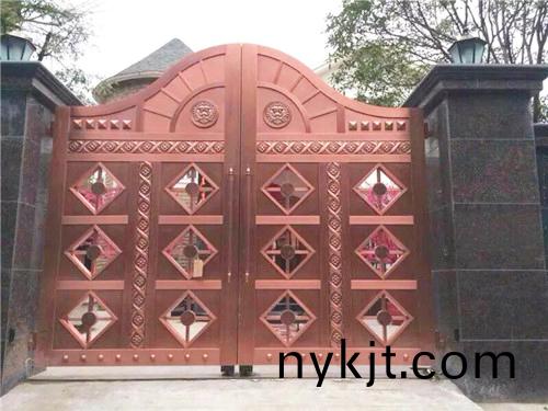 电动超大庭院铜门