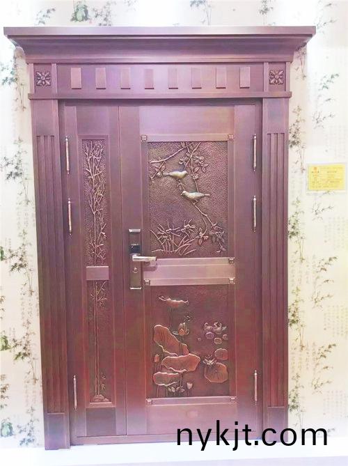 智能锁子母铜门