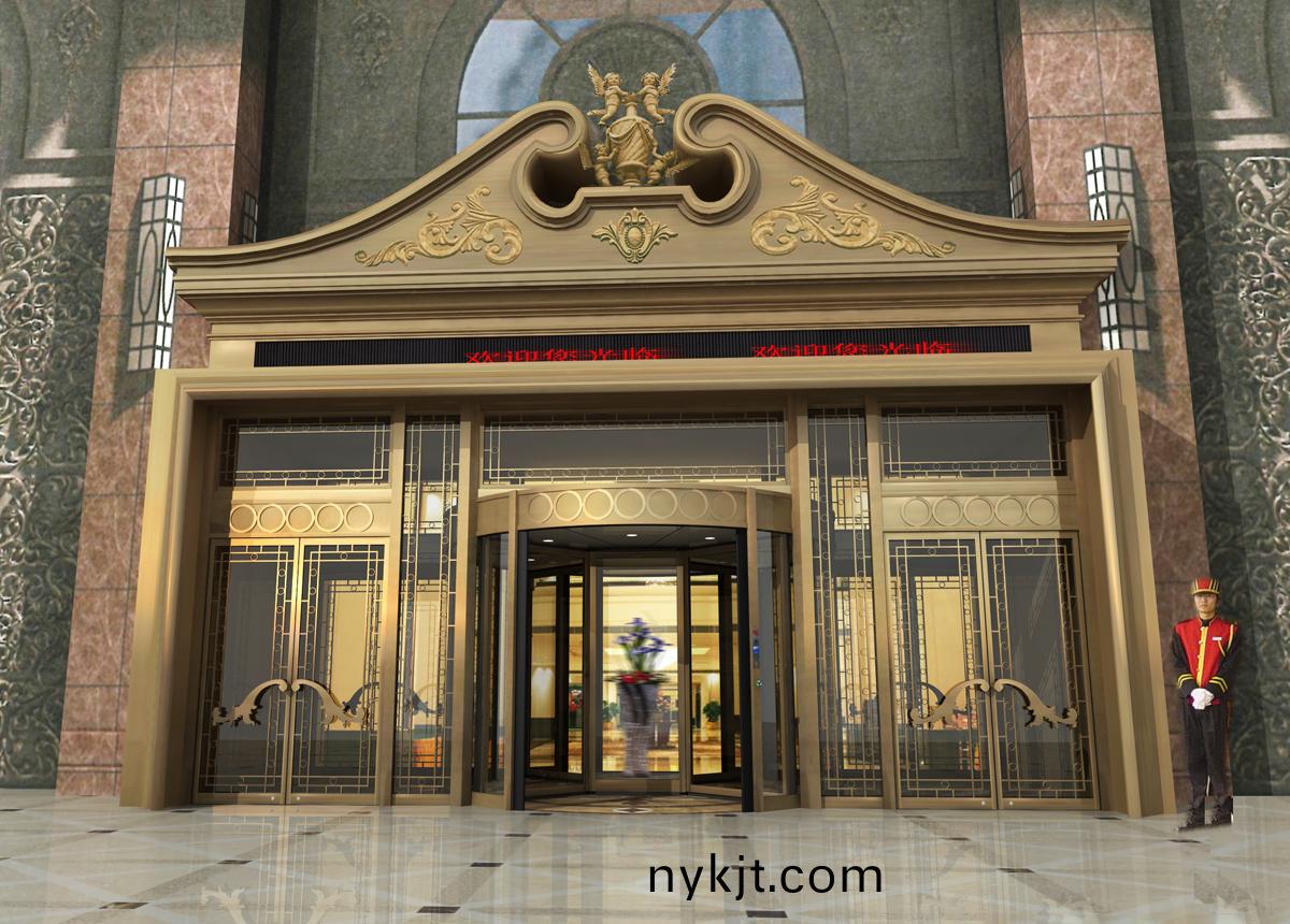 【陕西旋转门】天卓牌三翼（带展箱）自动旋转门