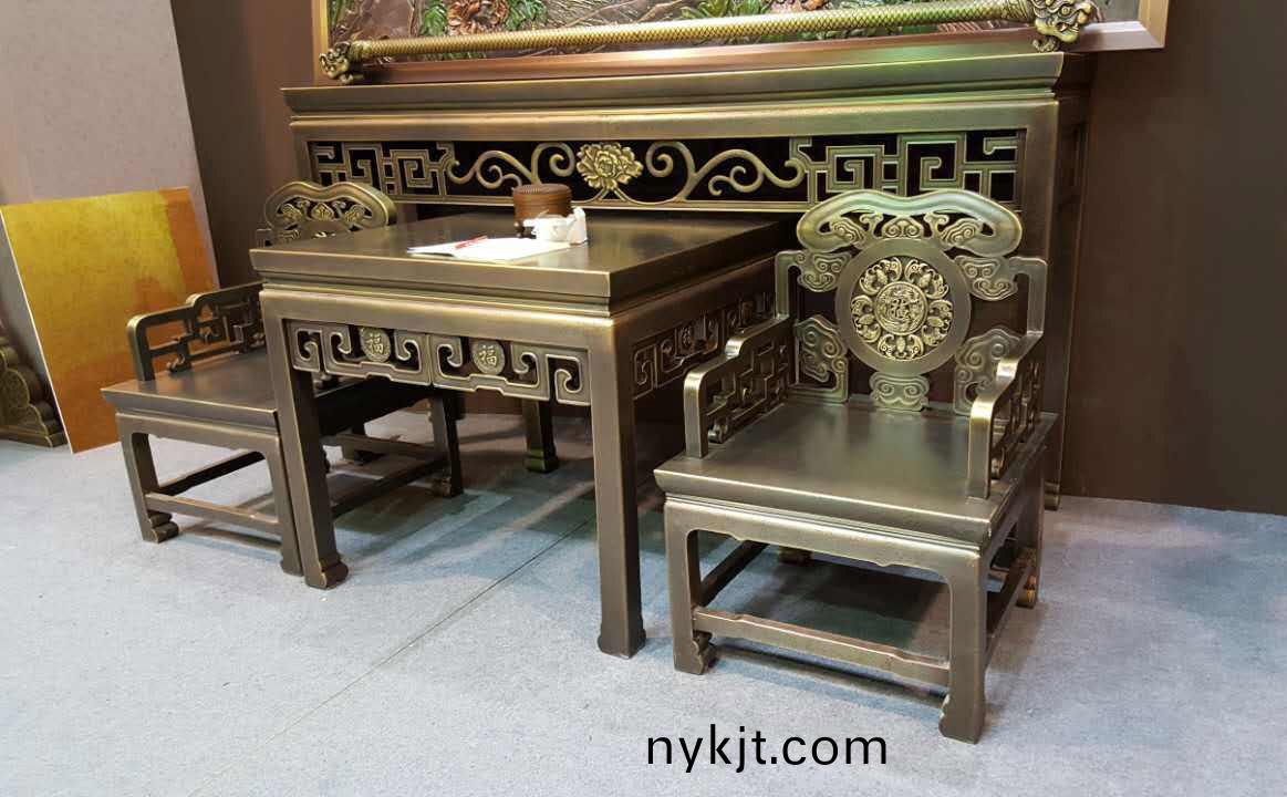铜桌椅-铜家具