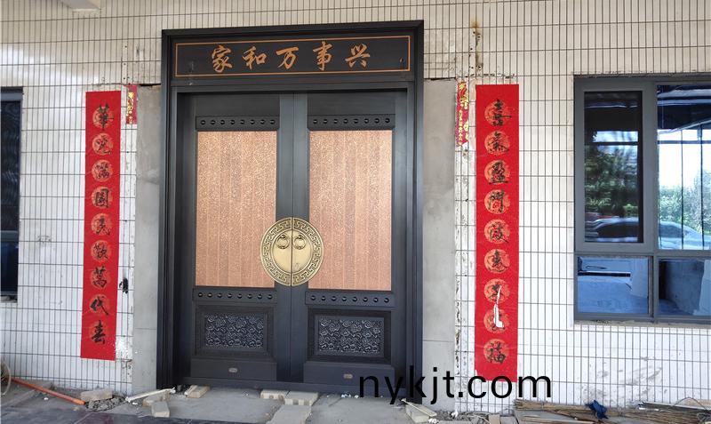 渭南农村自建房庭院铜门案例