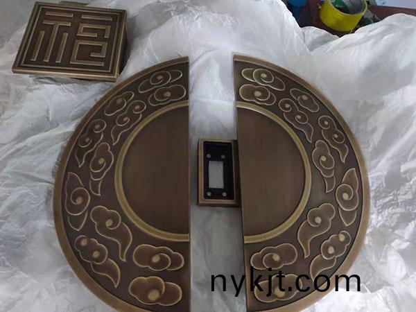 中式半圆铜门拉手,铜门拉手图片