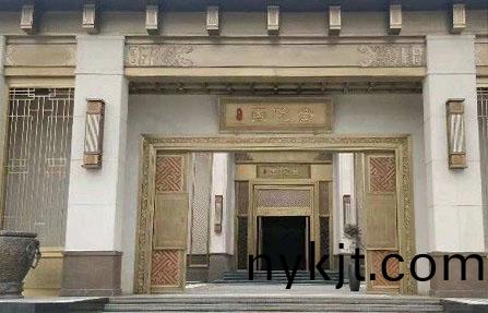 售楼处铜门,展示的是房地产开发商的形象