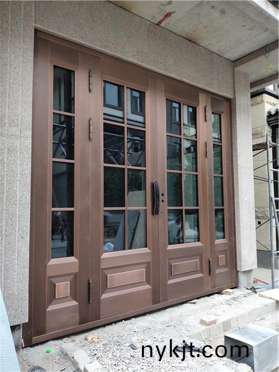 对开玻璃铜门3055*2850mm  对开玻璃铜门3055*2850mm