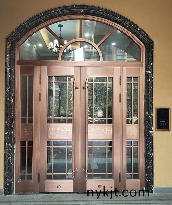 运城西建·天茂和郡小区单元铜门设计图  运城西建·天茂和郡小区单元铜门设计图