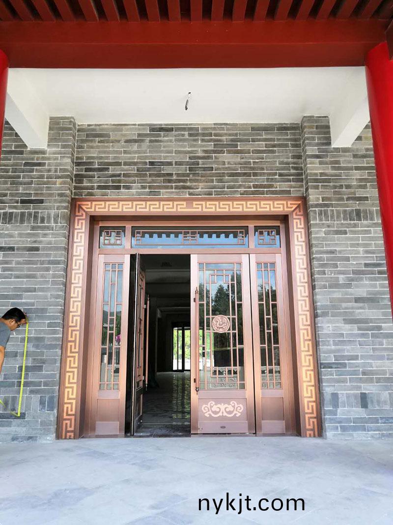 1四开玻璃铜门韩城