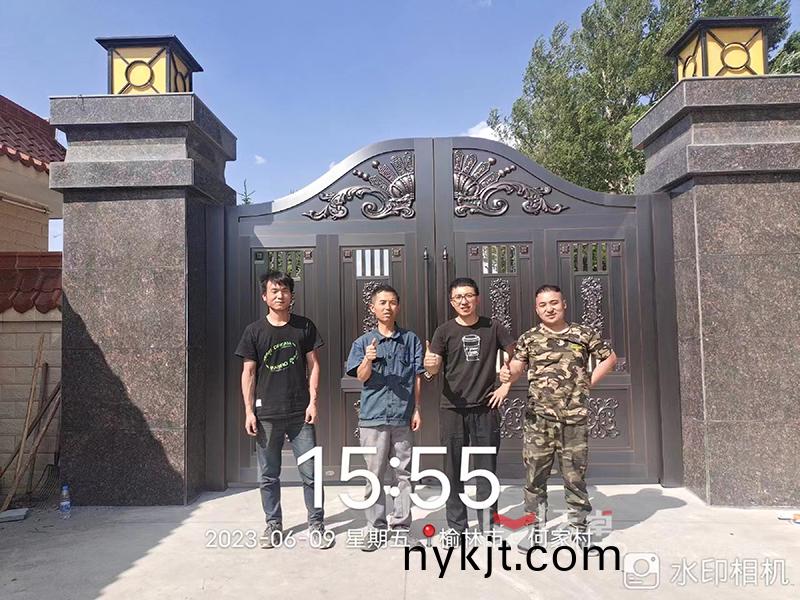 榆林神木弧形住宅庭院合页铜门 榆林神木弧形住宅庭院合页铜门