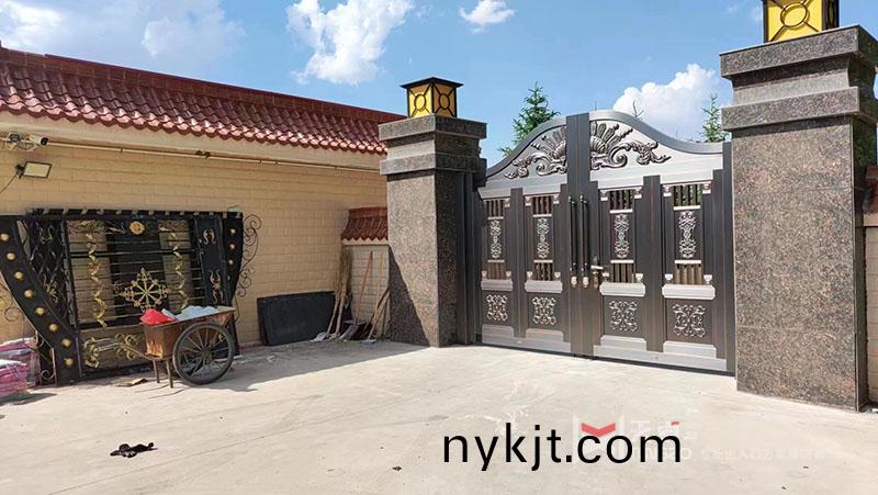 榆林神木弧形住宅庭院合页铜门 榆林神木弧形住宅庭院合页铜门