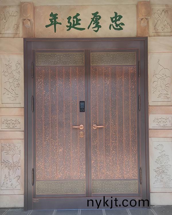 榆林神木市店塔镇自建房庭院铜门  榆林神木市店塔镇自建房庭院铜门