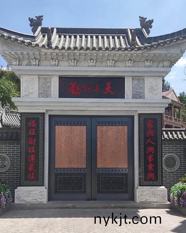 榆林神木市店塔镇自建房庭院铜门  榆林神木市店塔镇自建房庭院铜门